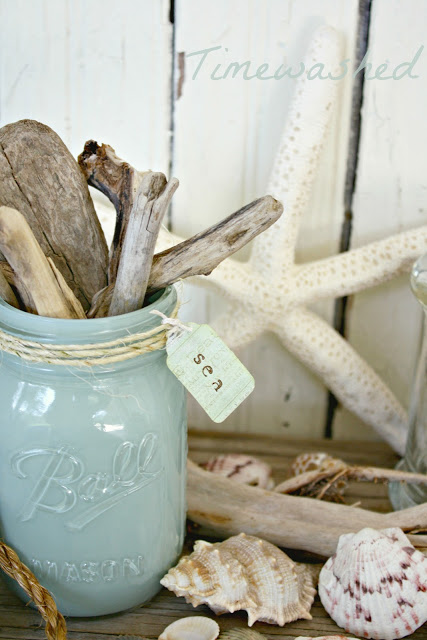 DIY Coastal Charm Jar.