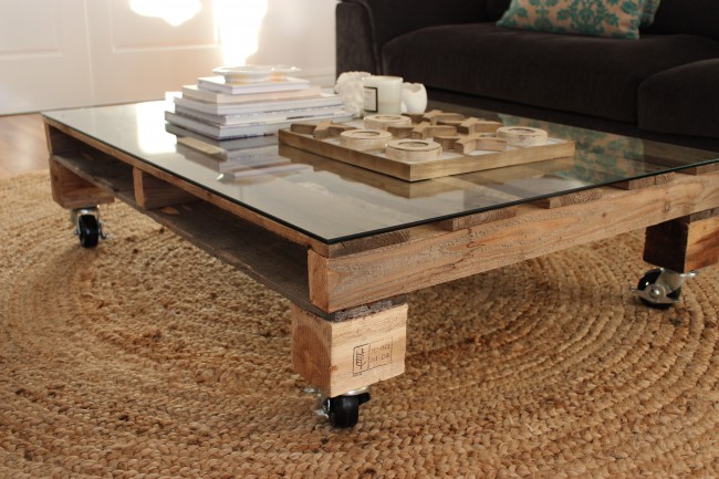 Glass Top Coffee Table.