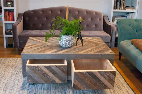 Pallet Table with Storage.