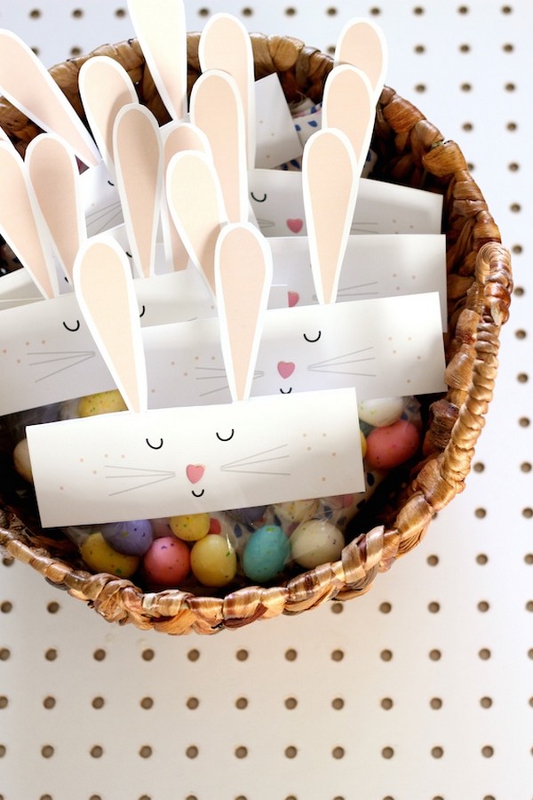 Printable bunny bag toppers.