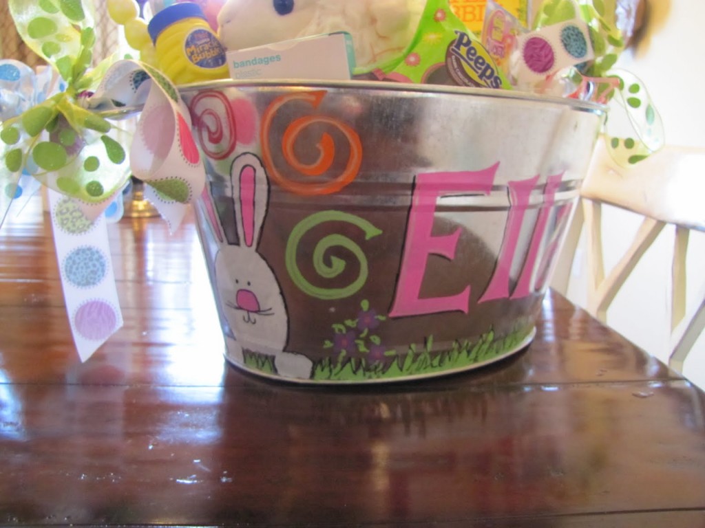 Silvery Easter Bucket.