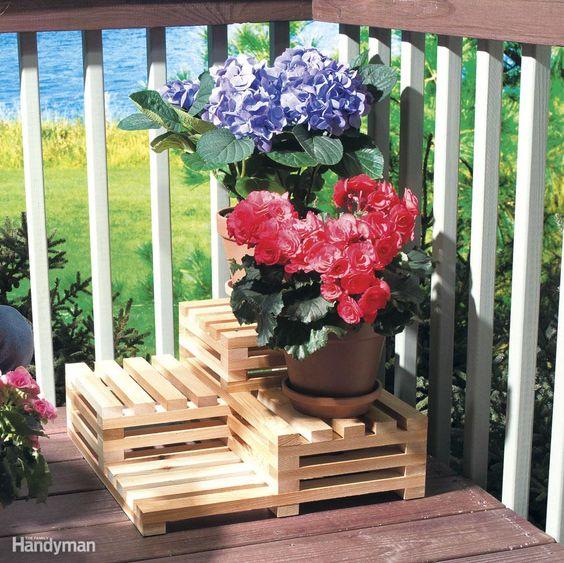 Tiered Wooden Plant Stand.