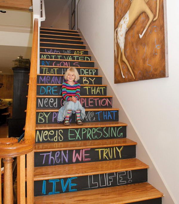 Chalkboard Stairs.