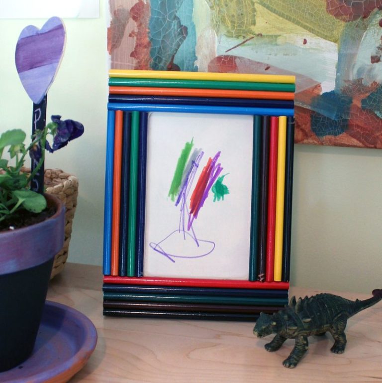 Colored Pencil Picture Frames.