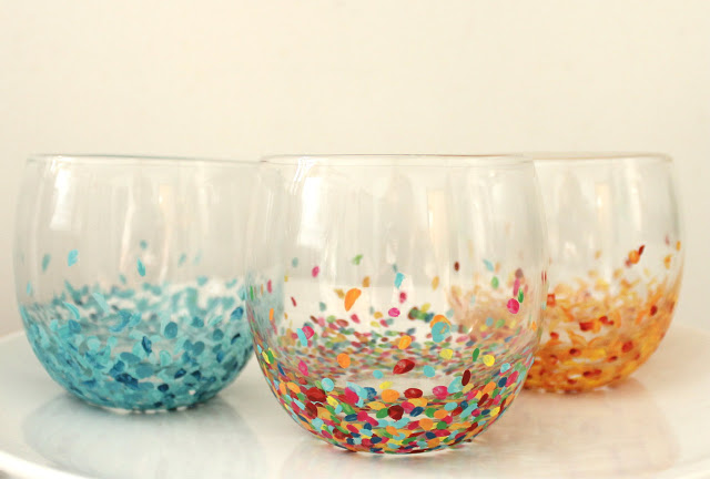 Easy Anthropologie Confetti Tumblers.