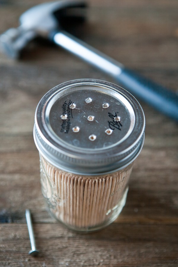 Mason Jar Toothpick Dispenser.