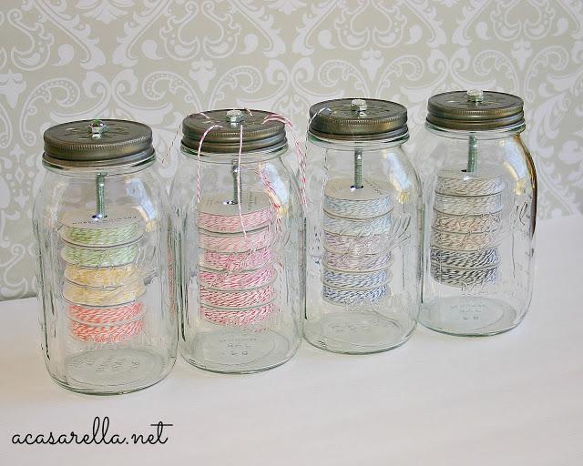 Mason Jar Twine Holder.