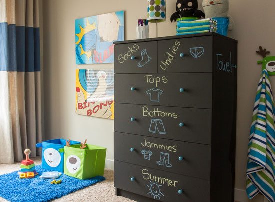 Organize A Kids Dresser.