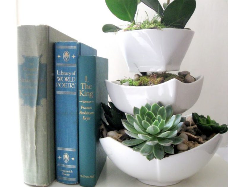 Stylish Planter Using Dollar Store Bowls.