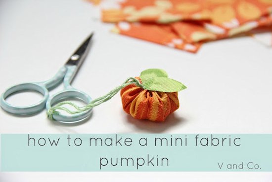 Mini Fabric Pumpkin from V and Co.