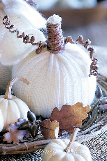 Sweater Pumpkins from StoneGable.