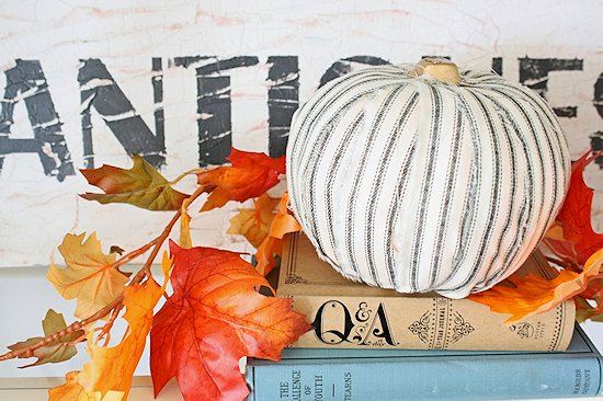 Vintage Fabric Pumpkins from Dirt Stains and Paint.