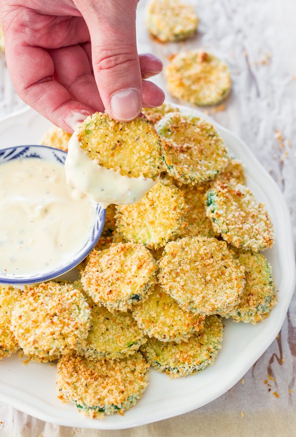 Baked Parmesan Zucchini Crisp