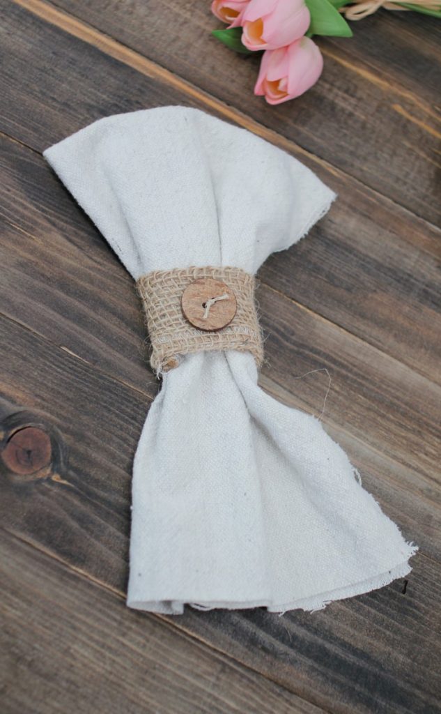 Burlap Napkin Ring from kenarry