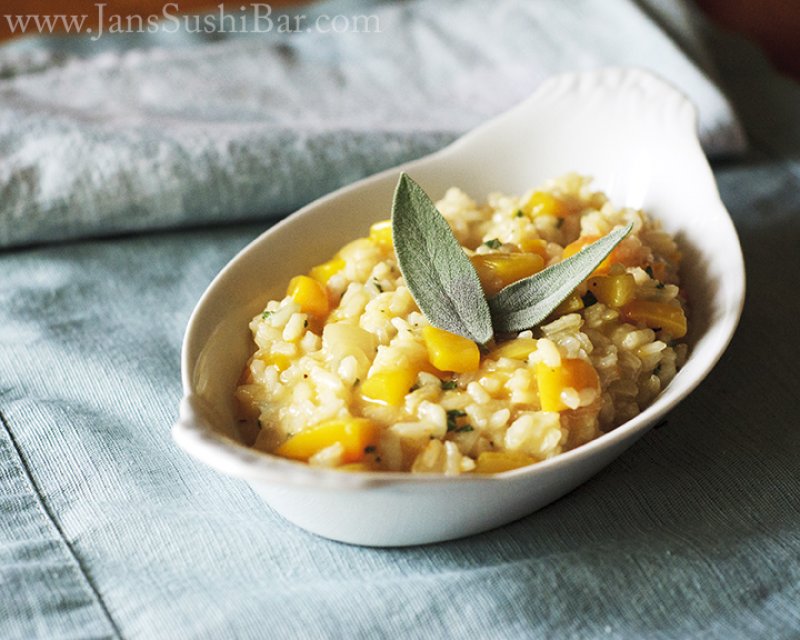 Butternut Squash and Sage Risotto from Jans Sushi Bar