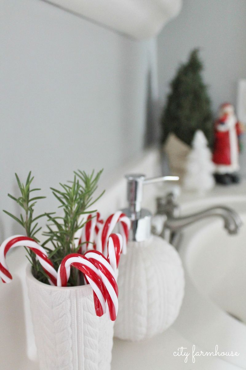 Candy Cane Bathroom Decor.