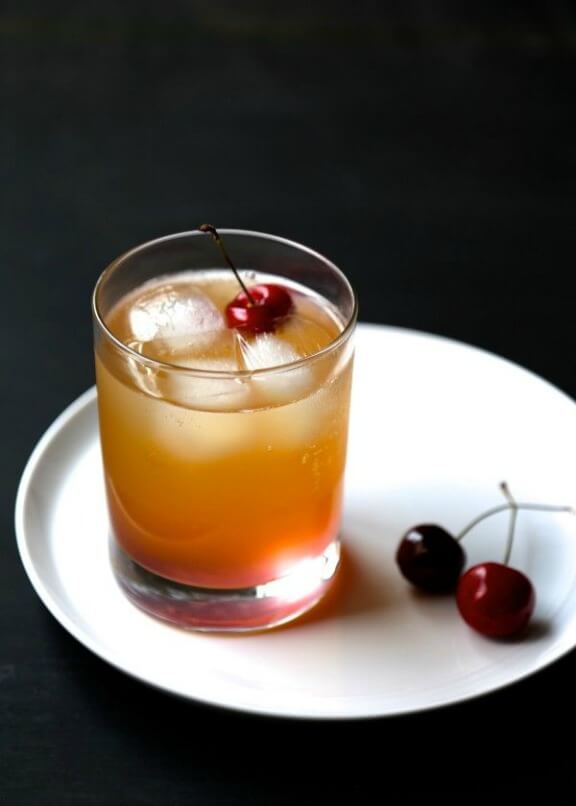 Cherry Ginger Bourbon Fizz by Climbing Grier Mountain