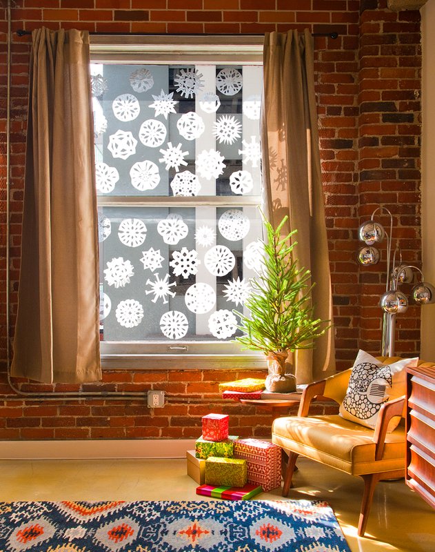 Coffee-Filter Snowflakes.