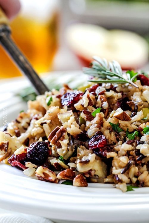 Cranberry Apple Pecan Wild Rice Pilaf