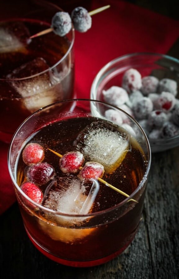 Cranberry-Ginger Sparkling Rum Cider by Katie at the Kitchen Door