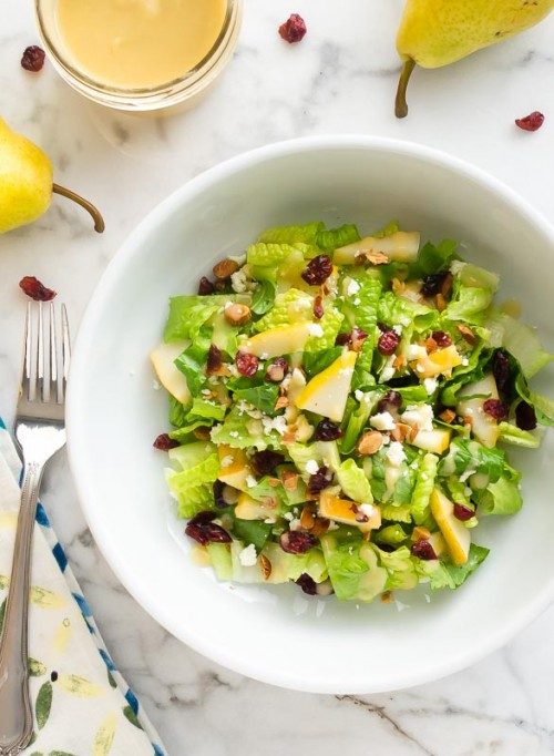 Cranberry Pear Salad with Fresh Pear Vinaigrette