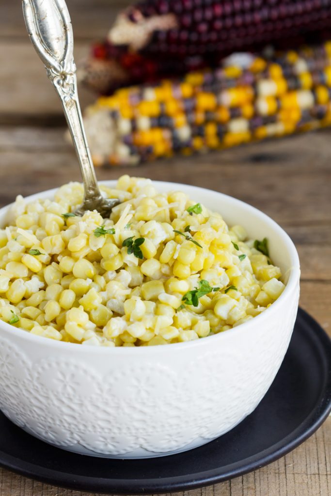 Creamy Parmesan Baked Corn