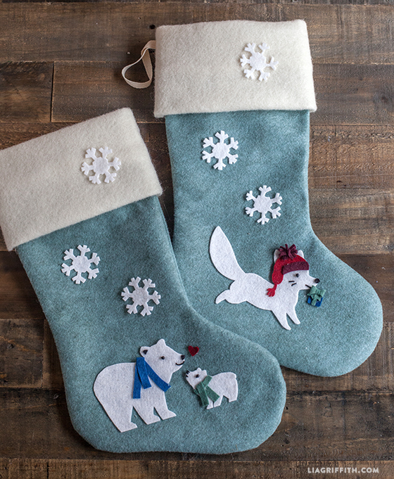 DIY Felt Christmas Stockings