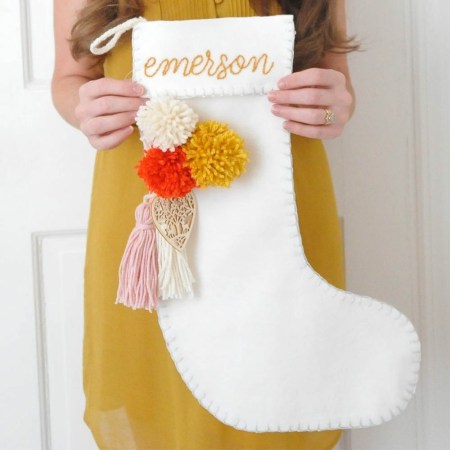 DIY Felt Stockings with Tassels and Poms.