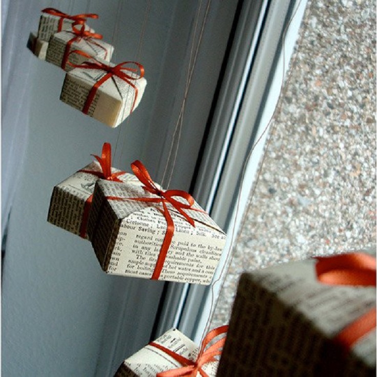 DIY Origami Box Ornament for Window Decoration.