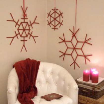 Giant snowflake decorations