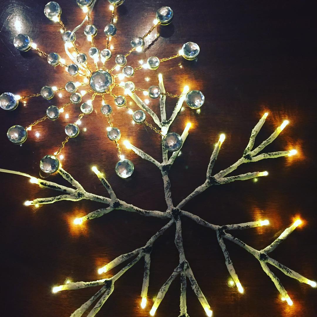 LED snowflakes for the tree.