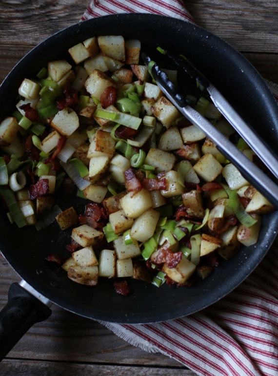 Leek, Bacon, Potato Jumble