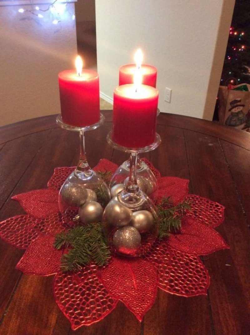 Lush Red Themed Candle Decor.