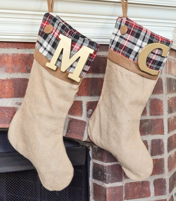 Plaid Christmas Stockings.