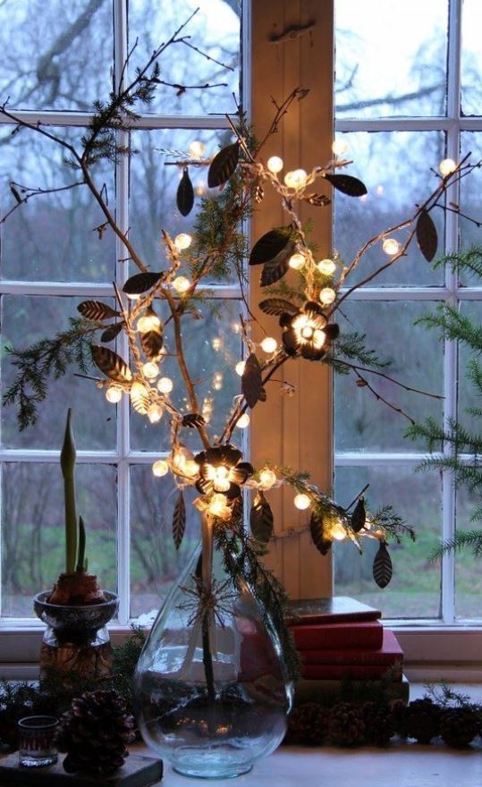 Vase of Branch Lights.