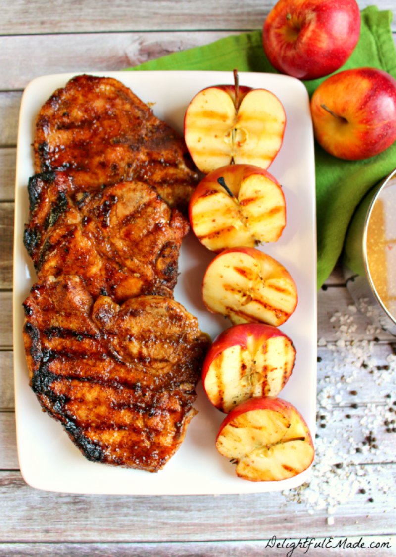 Apple Cider Glazed Pork Chops