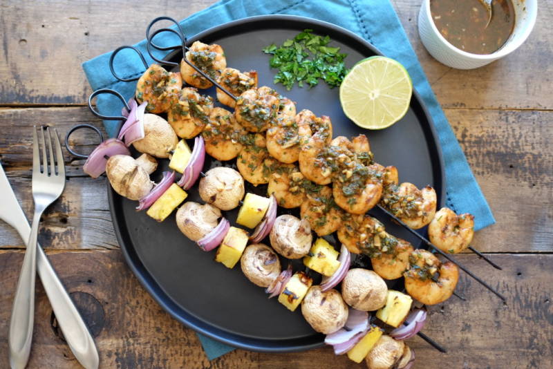 Cilantro Garlic Shrimp Skewers – by Real Simple Good