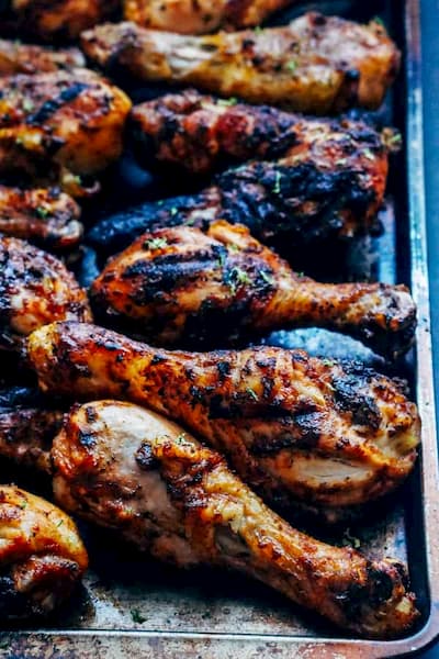 Grilled Chicken Drumsticks.