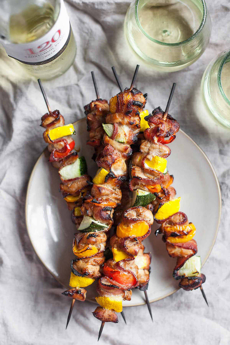 Maple Balsamic Chicken and Bacon Skewers – by A Calculated Whisk