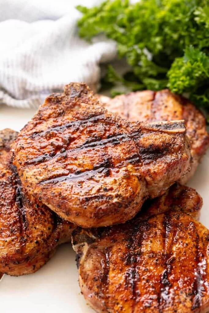 Perfectly Grilled Pork Chops.