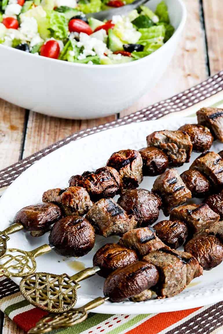 Steak & Mushroom Kebabs.