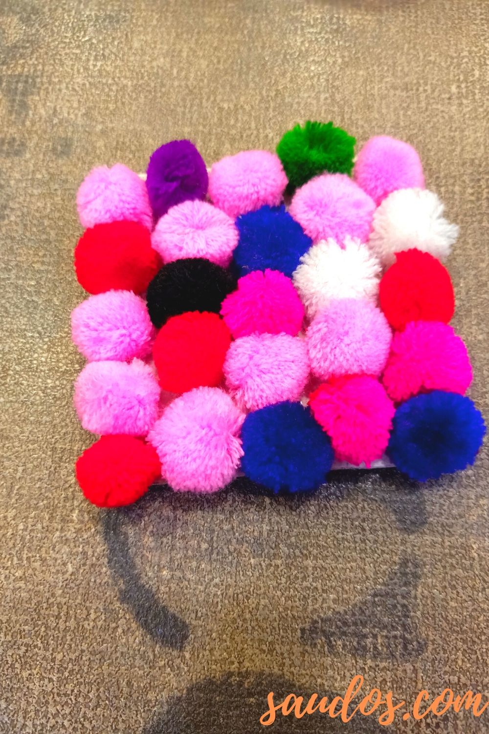 DIY Pom Pom coaster craft