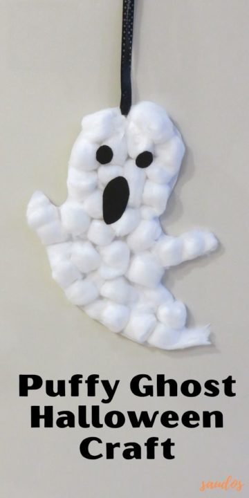 Puffy Ghost Halloween Craft | Halloween Crafts for Kids