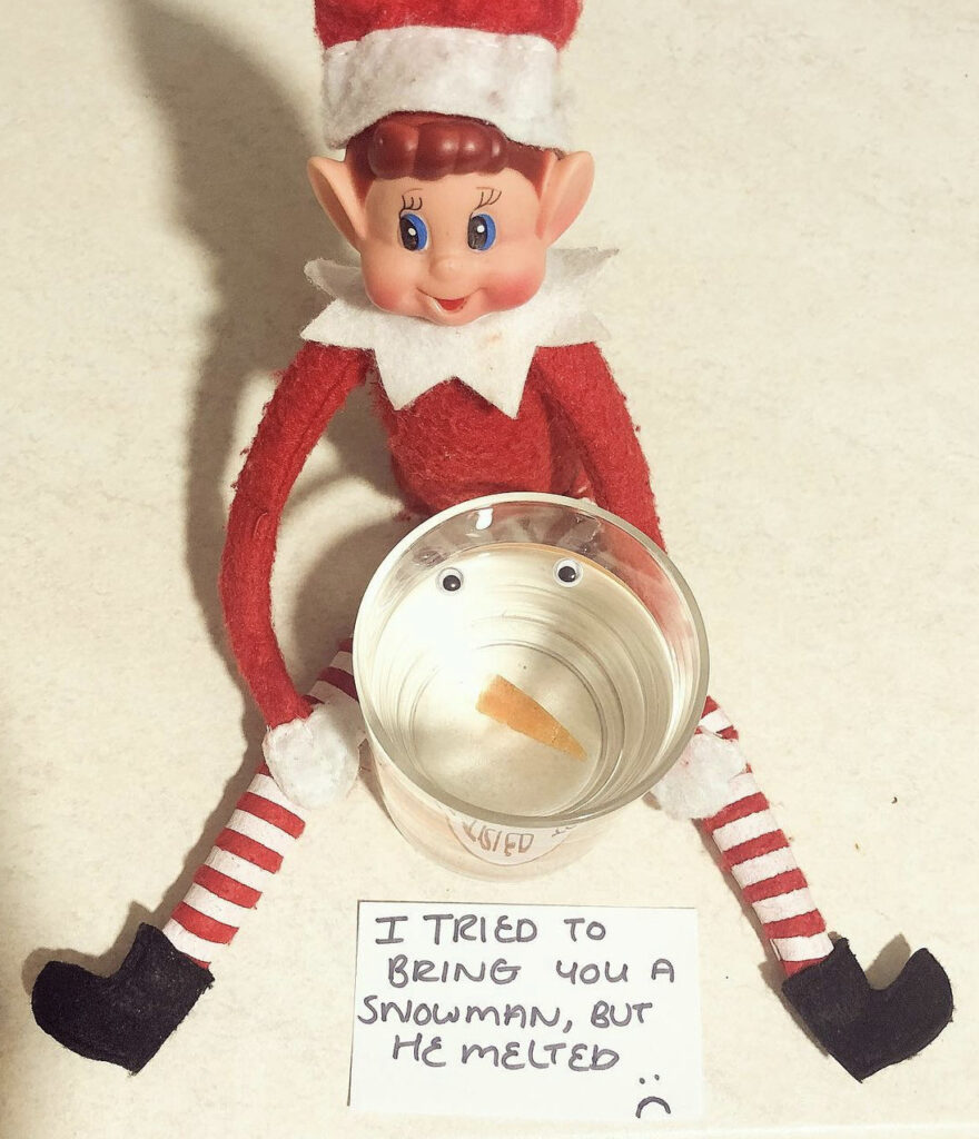 Elf tried to bring you a snowman, but he melted