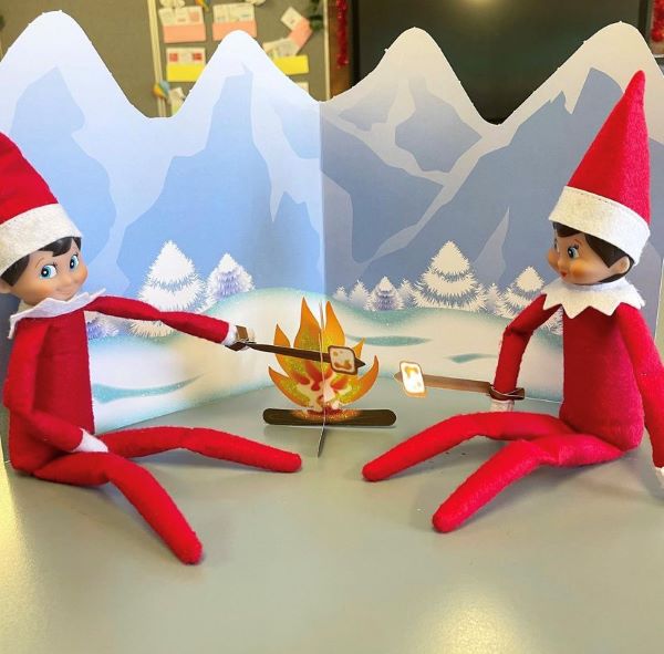 Elves Making Smores