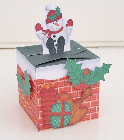 3D snowman gift box for Christmas