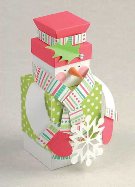 Cute stacking snowman mini gift box