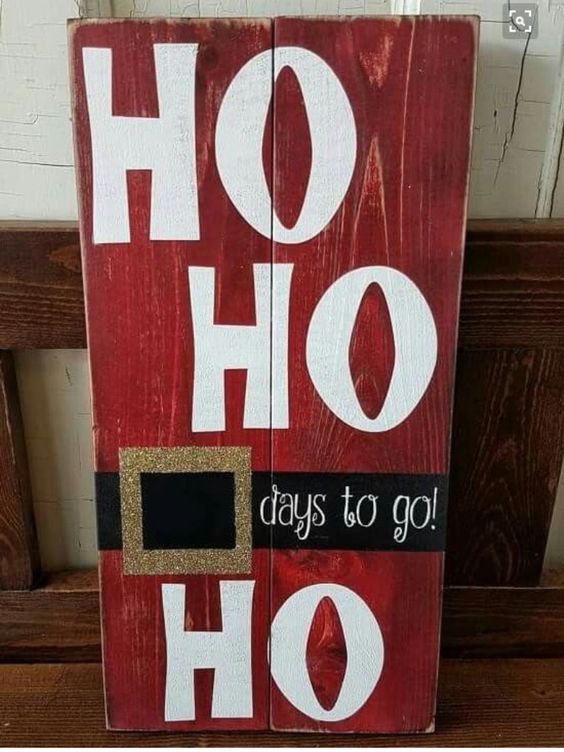 Nice reclaimed wood Santa welcome sign board