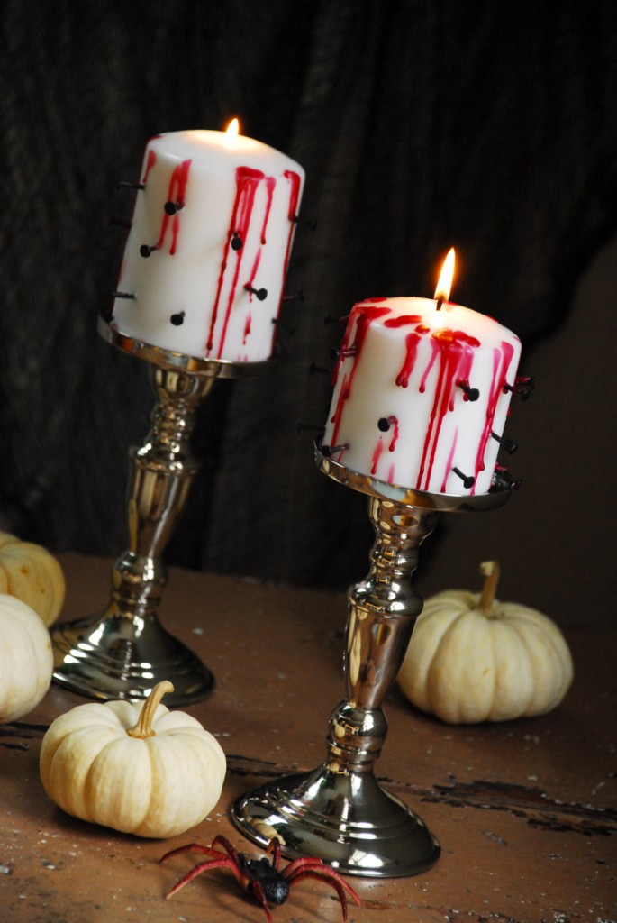 Tortured candles for table decor