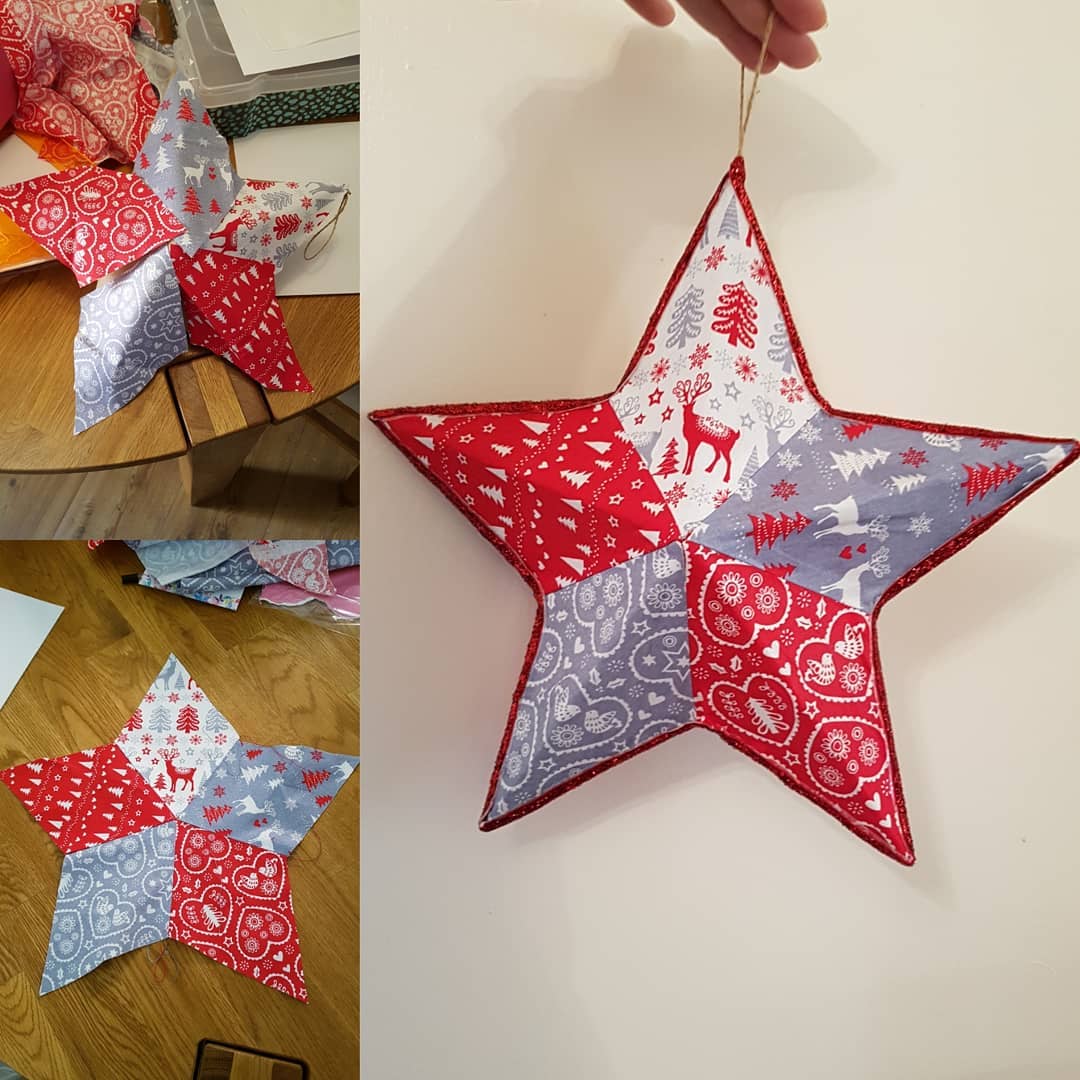 3D paper star tree ornament idea